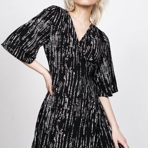 Disturbia Digital Rain Wrap Dress
